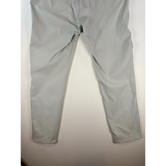 Peter Millar Mens Pants Gray Chino Straight Crown Performance Golf Size 42x32 - Picture 6 of 12